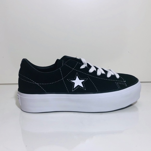 Converse One Star Platform Ox Black/White - Picture 5 of 8